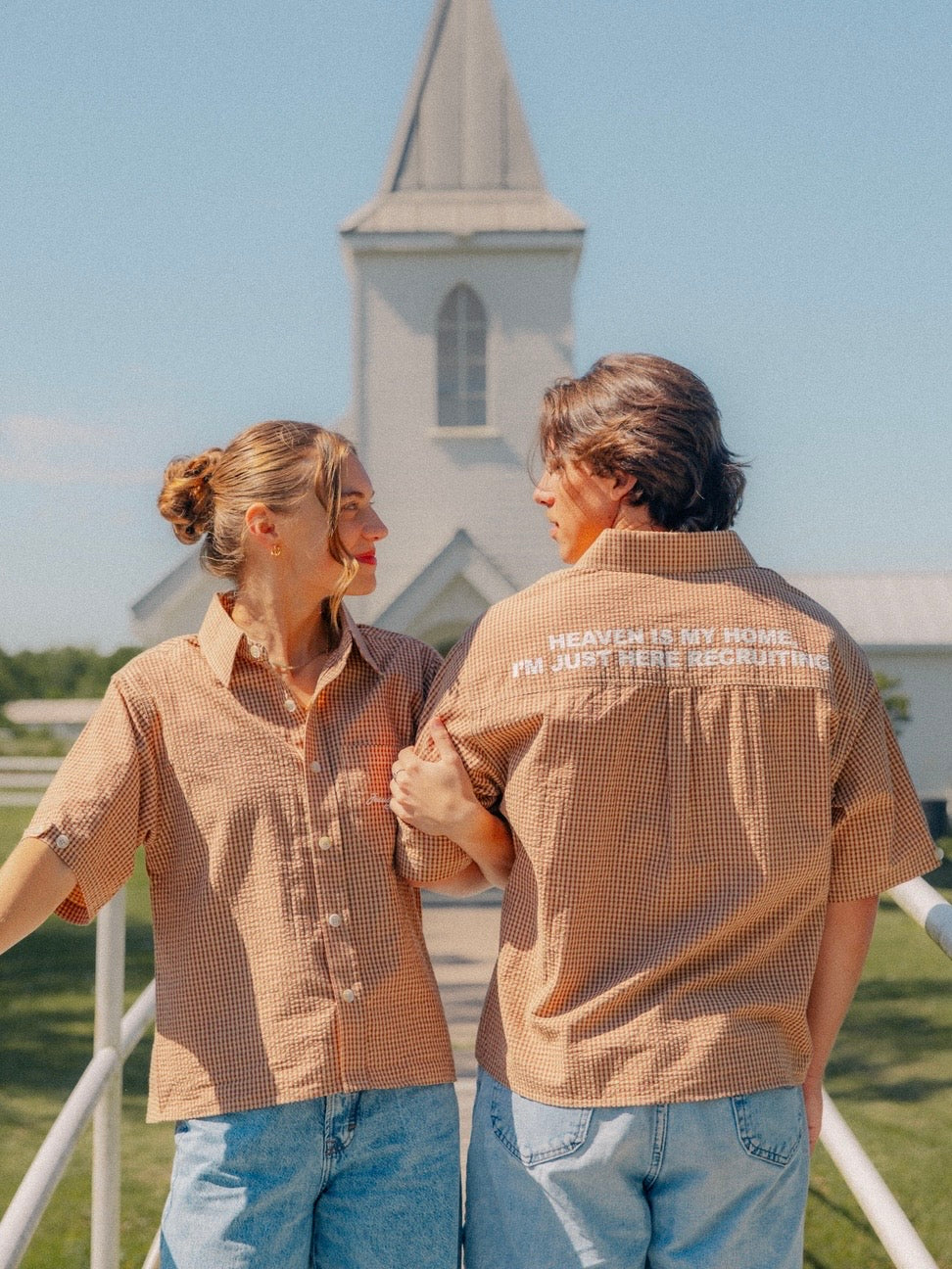 Heaven is my Home Button Up - product image
