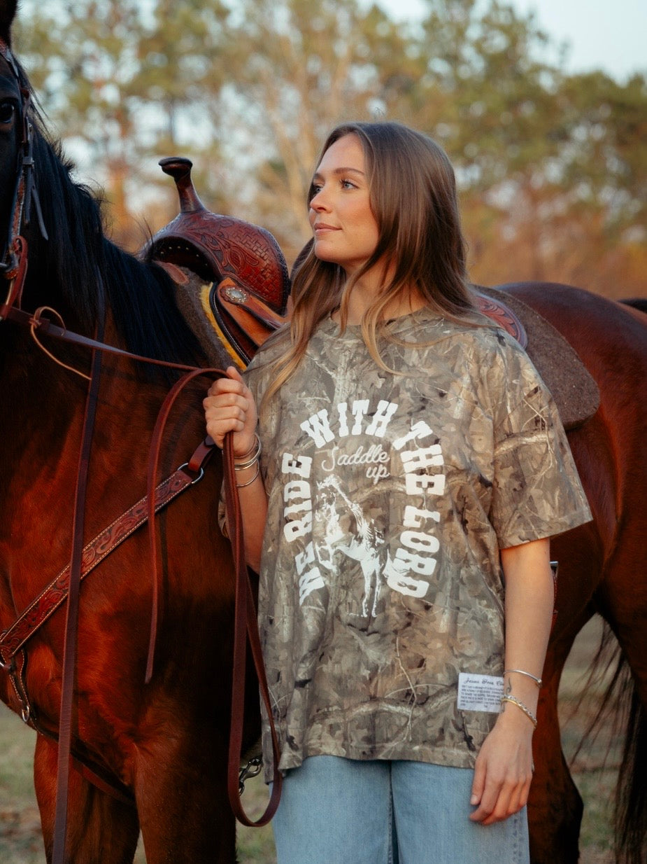 We Ride With The Lord Camo Tee - product image