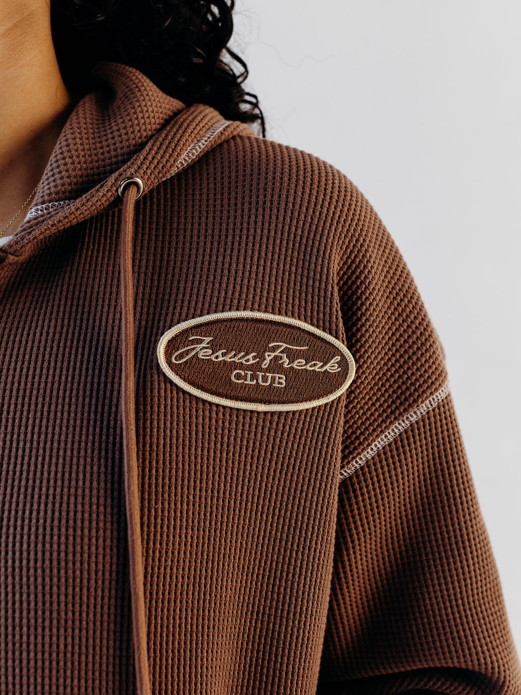 Jesus Freak Club Waffle Zip-up Hoodie - product image 4