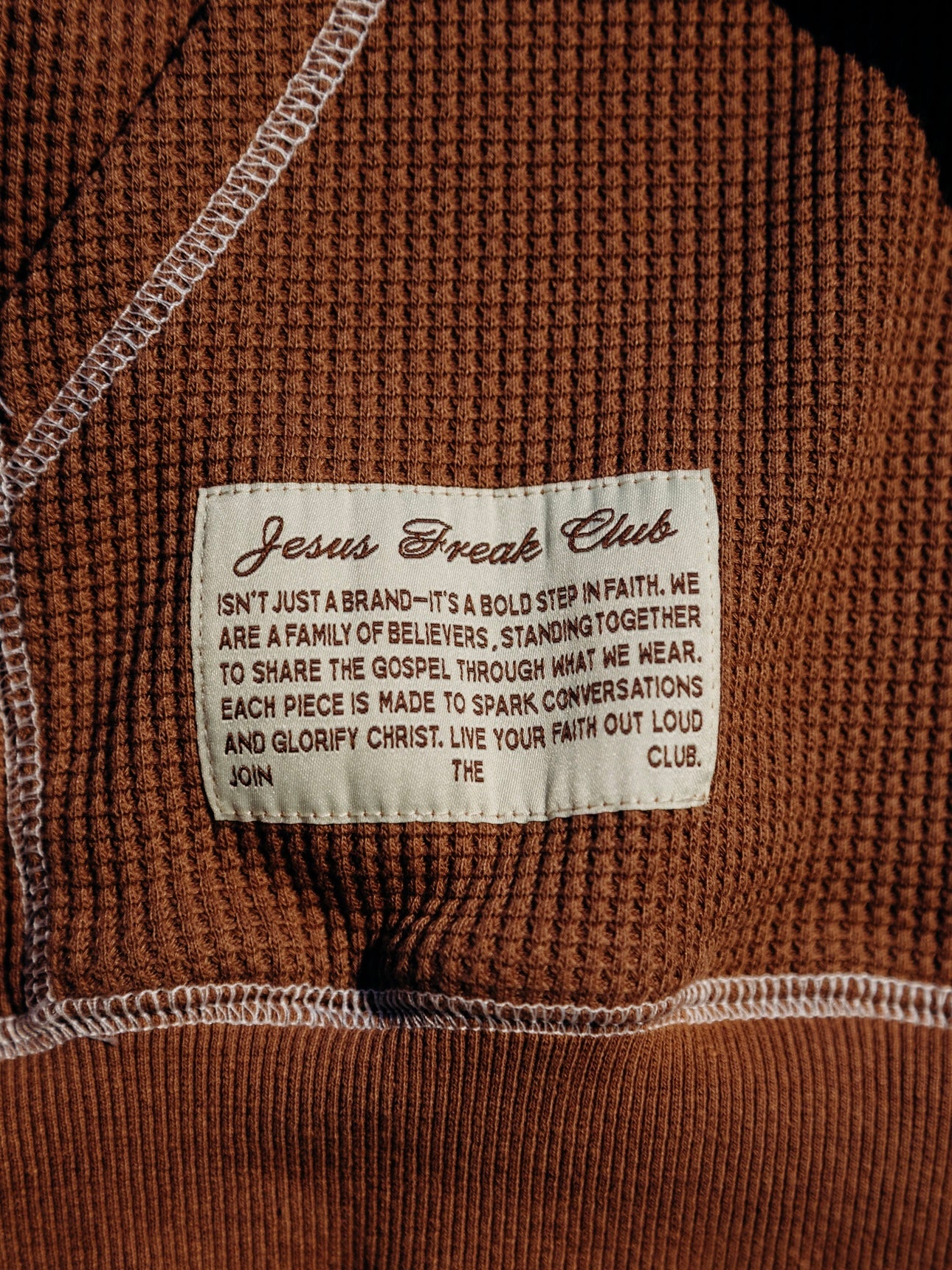 Jesus Freak Club Waffle Zip-up Hoodie - product image 5